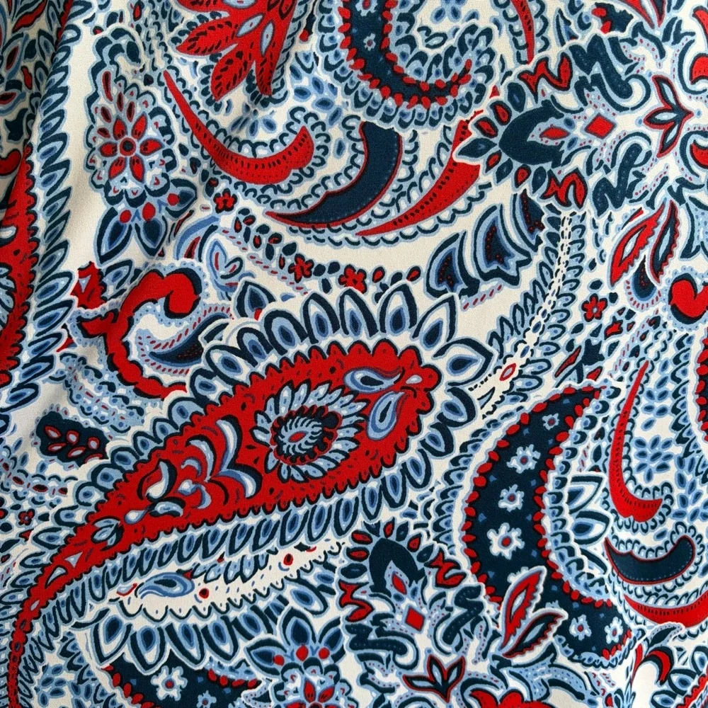 •Ruby Rd.• Paisley Short Sleeve Knit Top – Size Medium - Picture 5 of 8